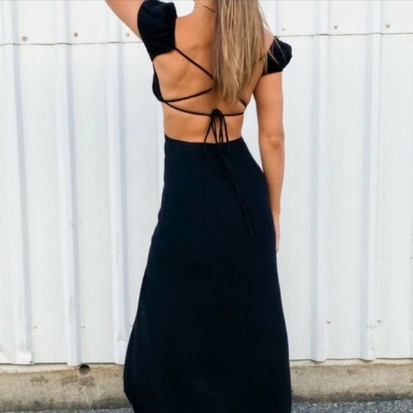 Black Backless Dress - Picture 2 of 5